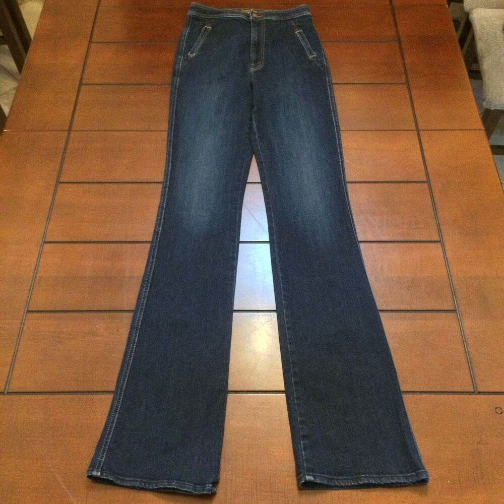 Mother HW smokin double welt hem blue jeans 24